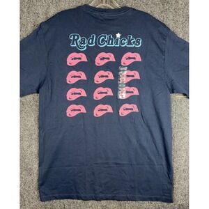 NWT Old Row Men's L Rad Chicks Lips Logo Pocket T-Shirt WROW3020 Navy Blue